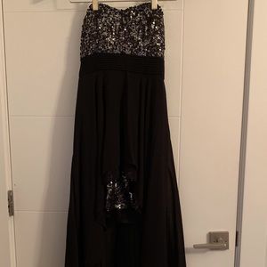 Sparkly Black High-Low Party/Prom Dress